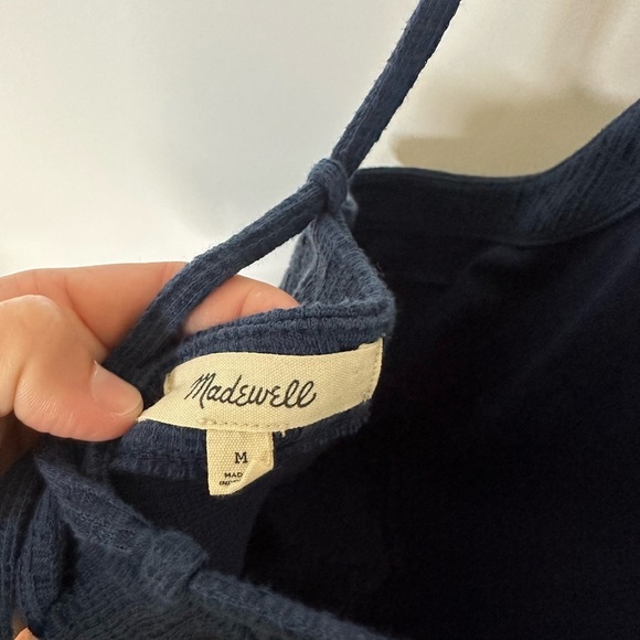 Madewell Elegant Navy Blue Sleeveless Dress - Picture 4 of 4